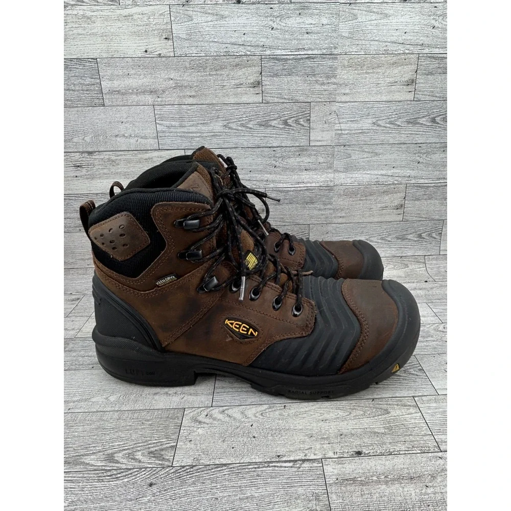 Keen Utility Troy 6 Men Carbon Fiber Toe Waterproof Work Boots Dark Earth 11.5D